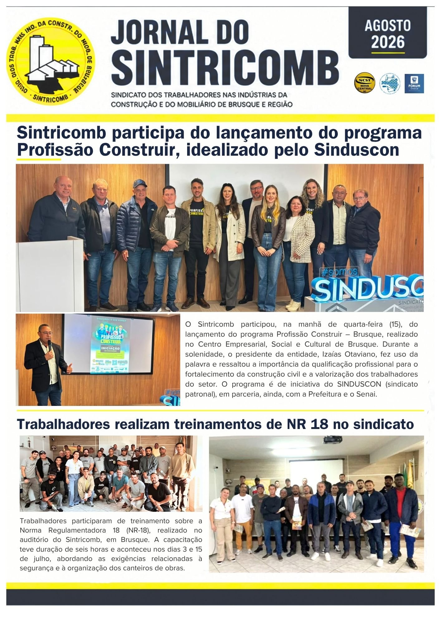 JORNAL DO SINTRICOMB