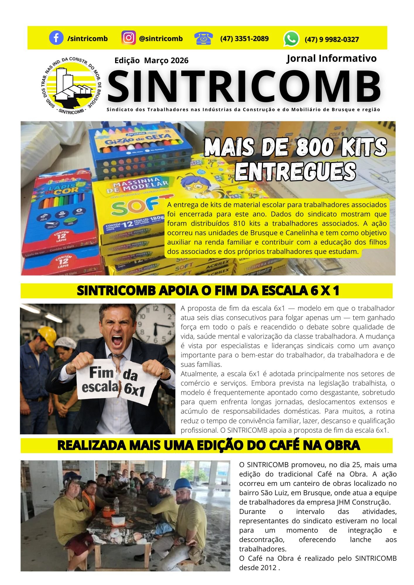 JORNAL DO SINTRICOMB - MARÇO 2026